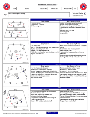 Interactive Soccer Session Plan