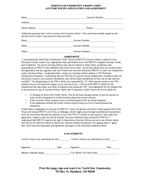 North Star Community Credit Union Anytime Online Application