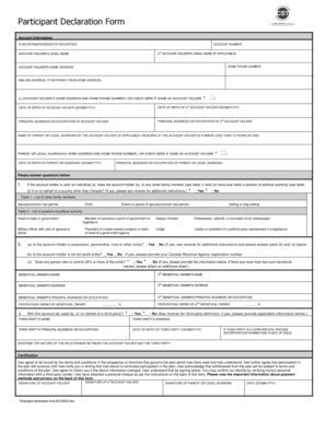 Participant Declaration Form