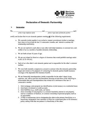 Declaration of Domestic Partnership
