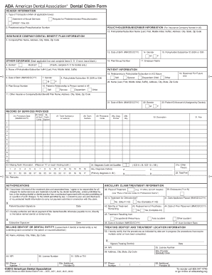 Dental Claim Form
