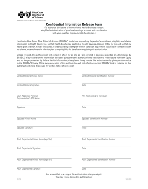 Confidential Information Release Form