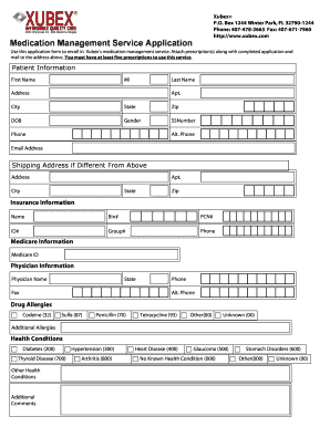 Xubex Medication Management Service Application