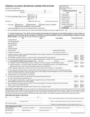 Wisconsin Alcohol Beverage License Application