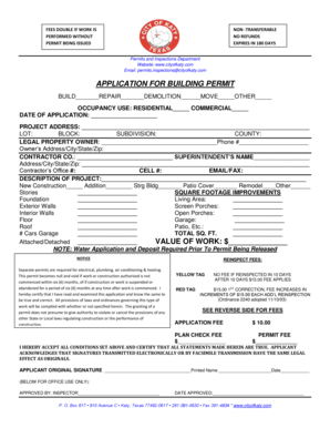 Application for Building Permit