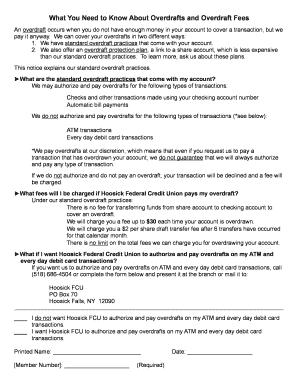 Overdraft Practices Notice