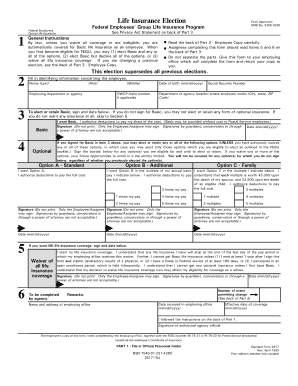 Federal Employees' Group Life Insurance Election Form