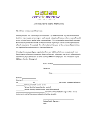 Authorization to Release Information