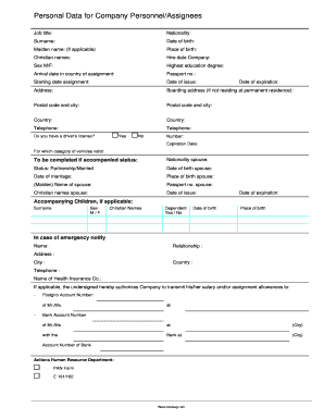 PAN Form E 101/102