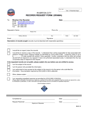 Riverton City Records Request Form