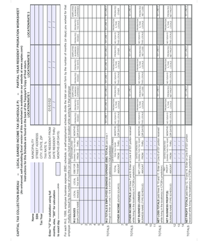 Local Earned Income Tax Schedule P