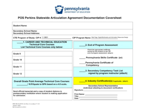 Perkins Statewide Articulation Agreement