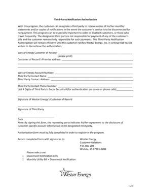 Third-Party Notification Authorization