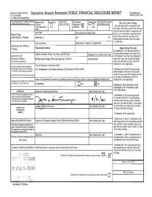 OGE Form 278 Public Financial Disclosure Report