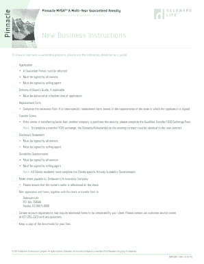 Pinnacle MYGASM Annuity Application