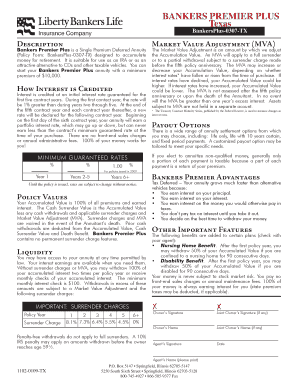 Bankers Premier Plus Annuity Agreement