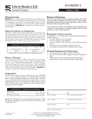Bankers 1 Single Premium Deferred Annuity