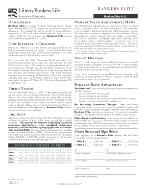 Bankers Elite Annuity Application Form