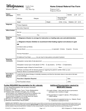 Home Enteral Referral Fax Form