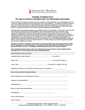 Interactive Brokers Asset Transfer Form