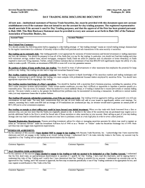 Day Trading Risk Disclosure Document