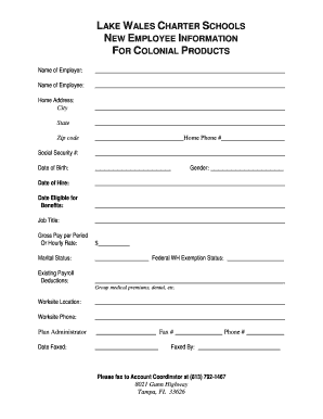 New Employee Information Form