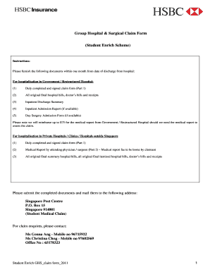 Group Hospital & Surgical Claim Form