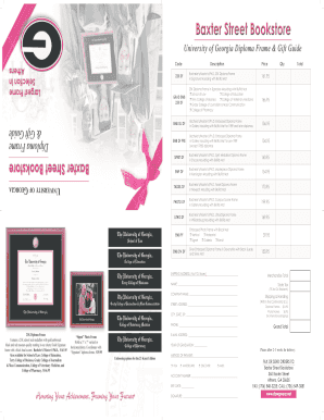Diploma Frame Order Form