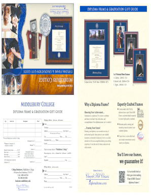 Middlebury College Order Form