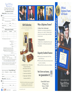 Diploma Frame Order Form