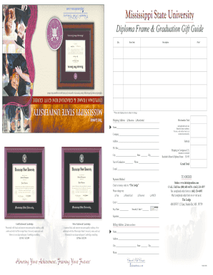 Diploma Frame Order Form