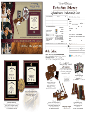 Diploma Frame Order Form