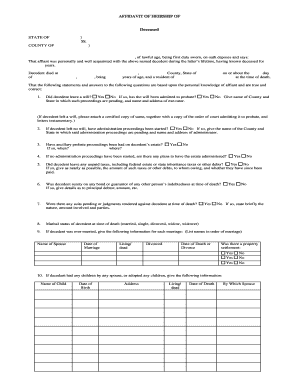 Affidavit of Heirship