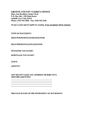 New York Real Property Transfer Form