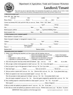 Wisconsin Landlord Tenant Complaint Form
