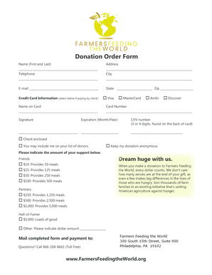 Donation Order Form