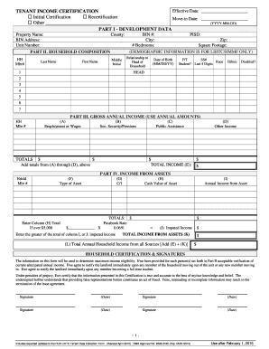 Tenant Income Certification