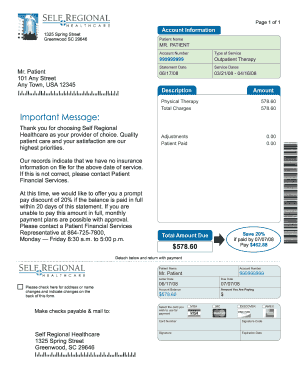 Medical Billing Statement