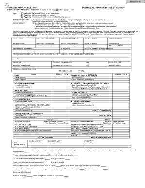 Personal Financial Statement