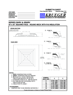 Submittal Sheet for Insulated Panels