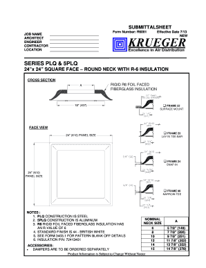 Submittal Sheet for Insulated Panels