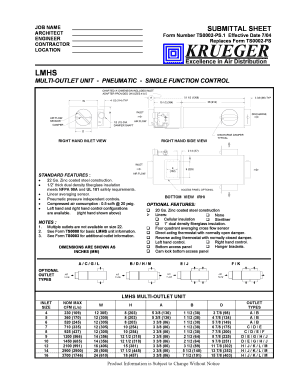 LMHS Multi-Outlet Unit Submittal Sheet