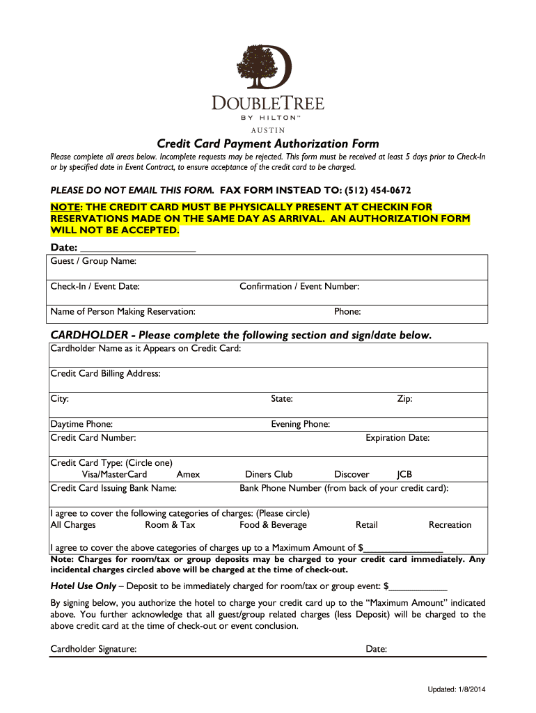 texas credit card authorization Preview on Page 1