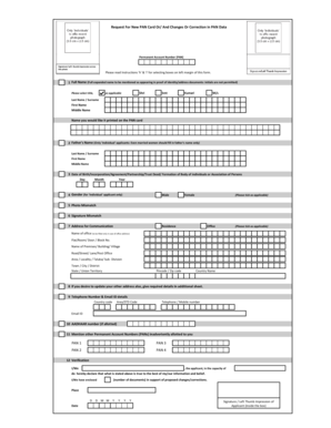 Pan card form pdf - pan card form