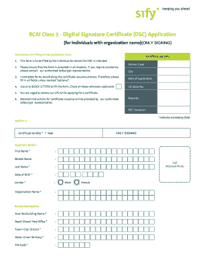 Digital Signature Certificate Application