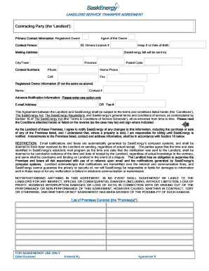 Landlord Service Transfer Agreement