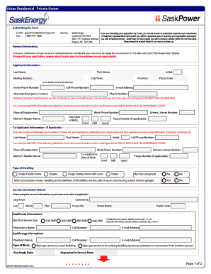 Urban Residential Gas Service Application