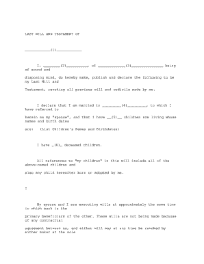 Last Will and Testament