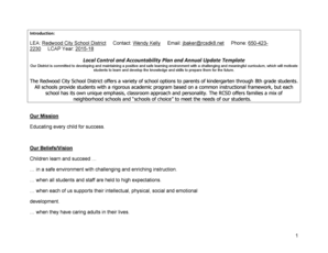 Local Control and Accountability Plan Template