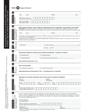 Formulaire de versements du FERR